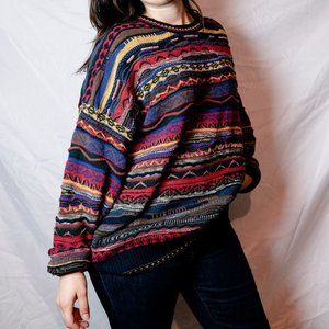 Vintage 90s Colorful and Chunky Men's Sweater